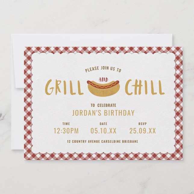 Invitation au grill et à la réfrigération (Devant)