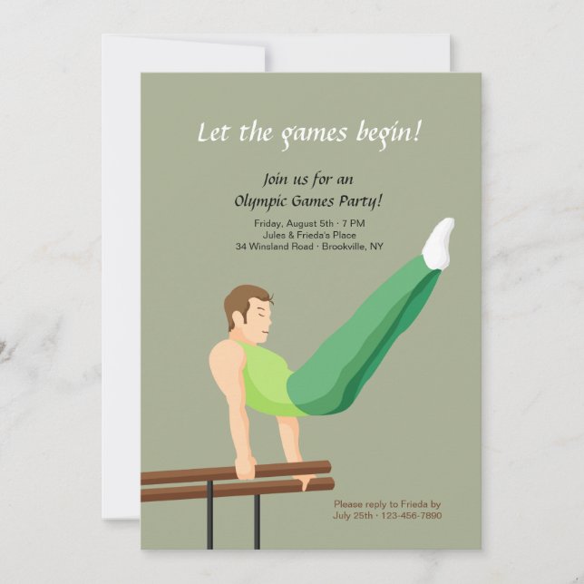 Invitation au gymnaste des Bars parallèles (Devant)
