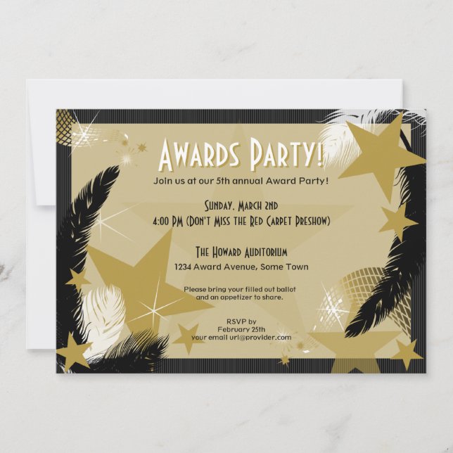Invitation au Hollywood Glamor Award (Devant)