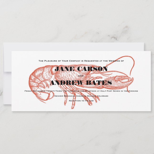 Invitation au homard (Devant)