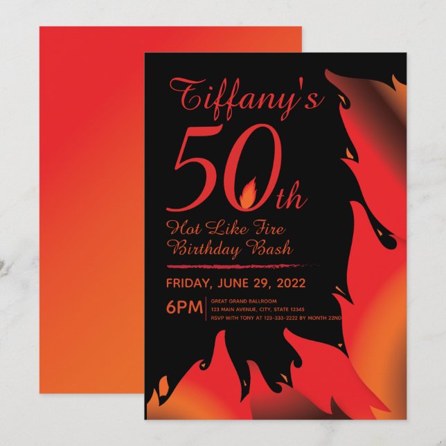 Invitation au jalon du feu (Devant / Derrière)