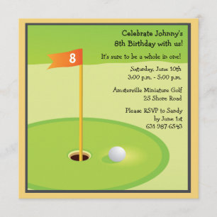 Invitation au jeu de golf miniature