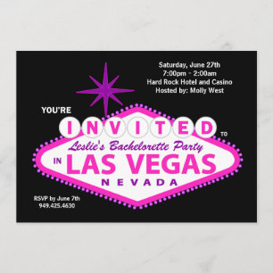 Invitation au Las Vegas Bachelorette Party