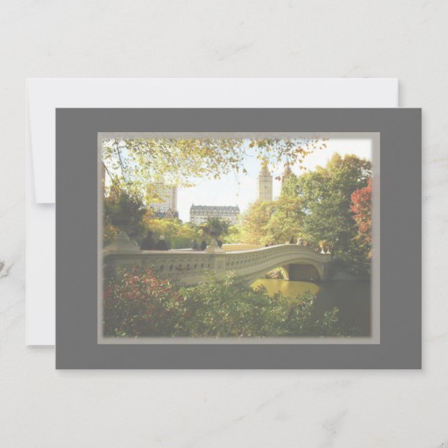 Invitation au mariage de Central Park New York Cit (Devant)