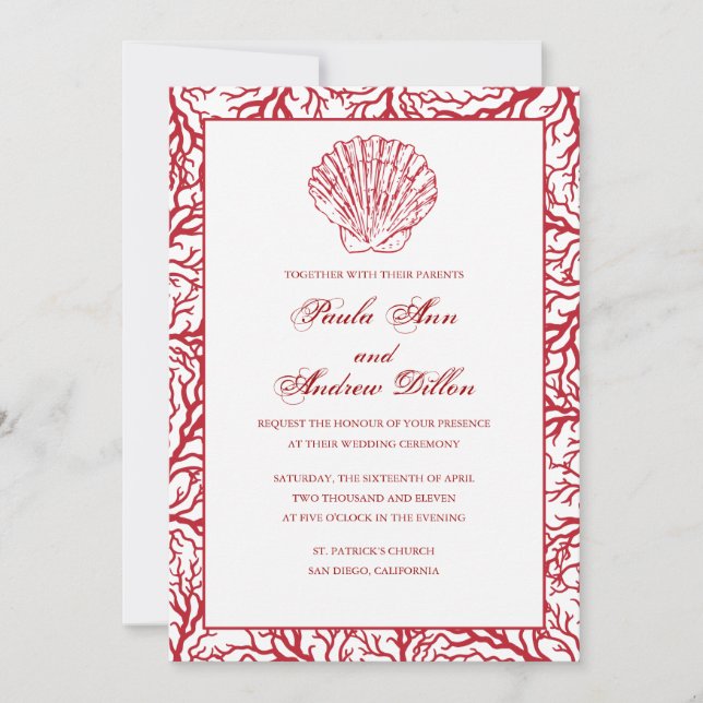 Invitation au mariage de destination (Devant)