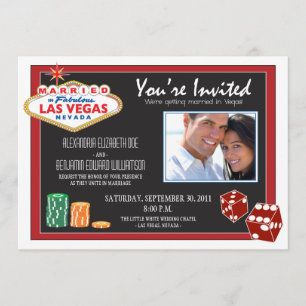 Invitation au mariage de destination de Las Vegas 