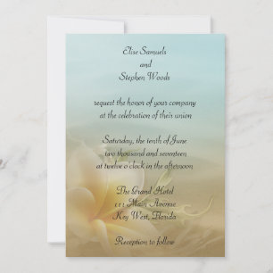 Invitation au mariage de destination de plage