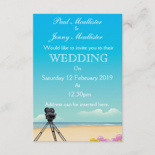 Invitation au mariage de la caméra de cinéma Vinta