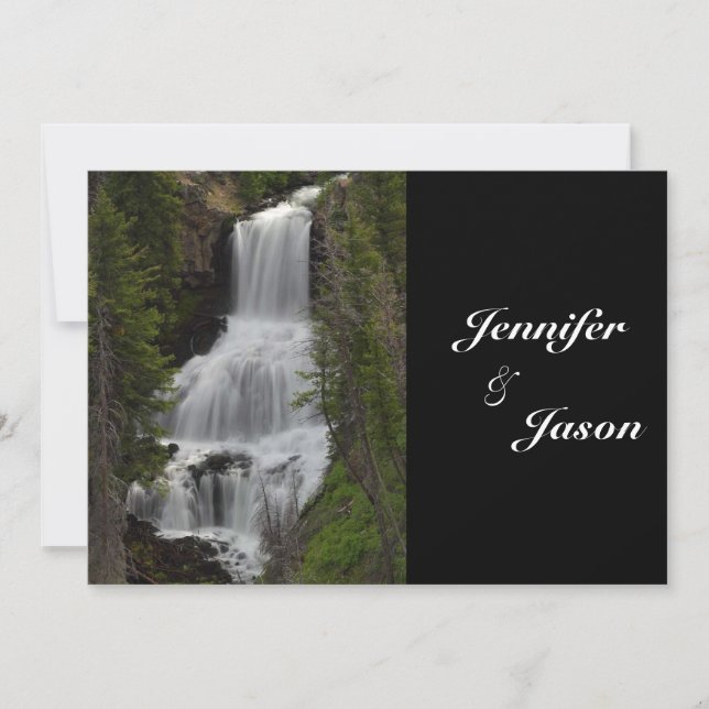 Invitation au mariage de la cascade du parc nation (Devant)