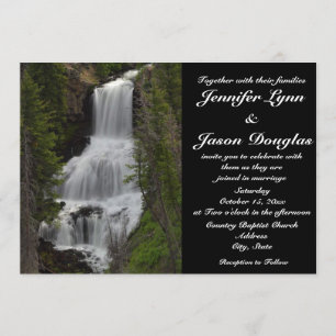 Invitation au mariage de la cascade du parc nation