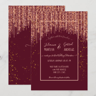 Invitation au mariage de la Parties scintillant d'