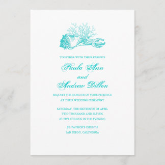 Invitation au mariage de plage