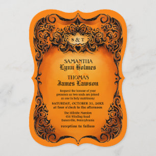 Invitation au mariage d'Halloween - Frontière oran