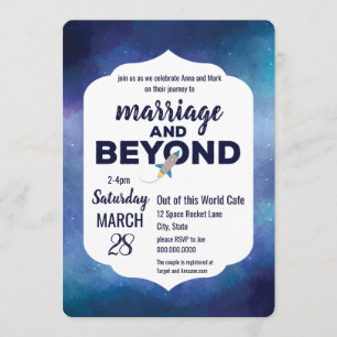 Invitation Au mariage et au-delà de Galaxy Baby shower Invita