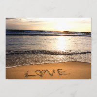 Invitation au mariage sur la plage