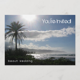 Invitation au mariage sur la plage Palm Tree