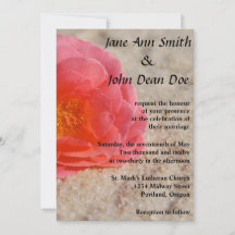 Invitation au mariage sur la plage :  Rose dans le