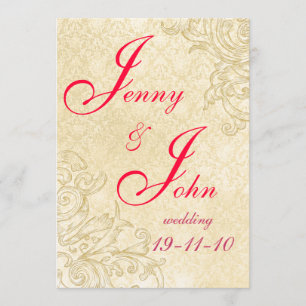 Invitation au mariage vintage