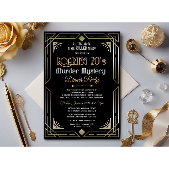 Invitation au Mystère de Meurtre des Années 20 Rug (Créateur téléchargé)