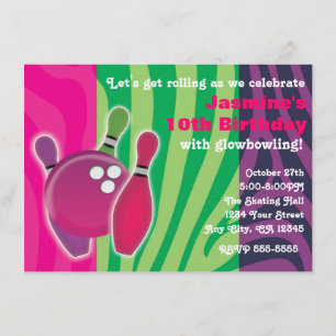 Invitation au néon de partie de cuvette de lueur