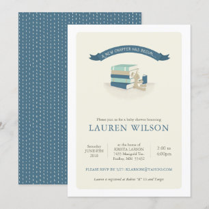Invitation au nouveau Baby shower de chapitre - bl