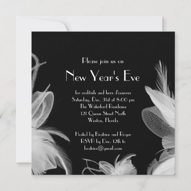 Invitation au Nouvel An des années 1920 (Devant)
