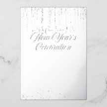 Invitation au Nouvel An Fouillé d'Argent