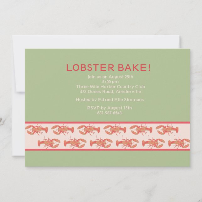 Invitation au pain de homard (Devant)