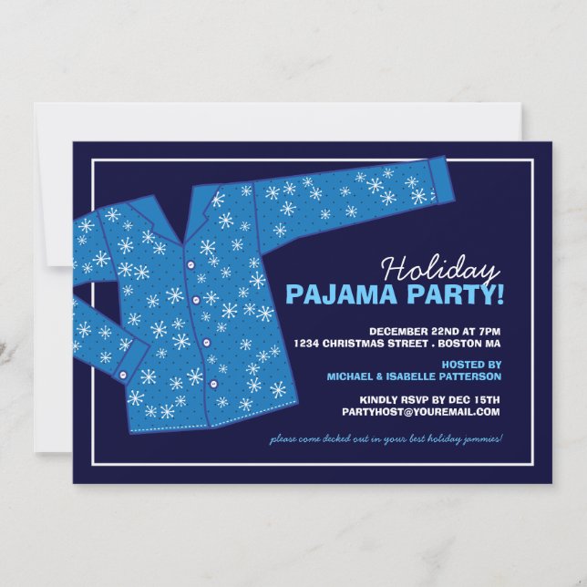 Invitation au Pajama Party de Noël (Devant)