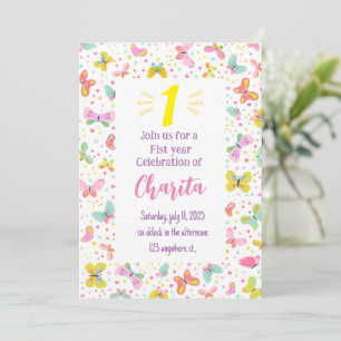 Invitation au papillon 1er anniversaire