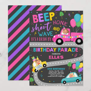 Invitation Au Parade D'Anniversaire Parade Rose