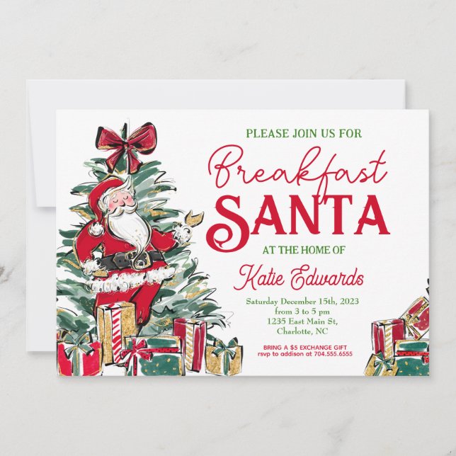 Invitation au petit déjeuner avec le Père Noël, Pe (Devant)