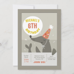 Invitation au phoque d'anniversaire