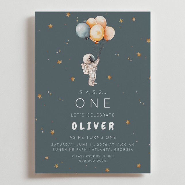 Invitation au premier anniversaire d'astronaute (Créateur téléchargé)