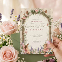 Invitation au premier anniversaire de fée | Jardin