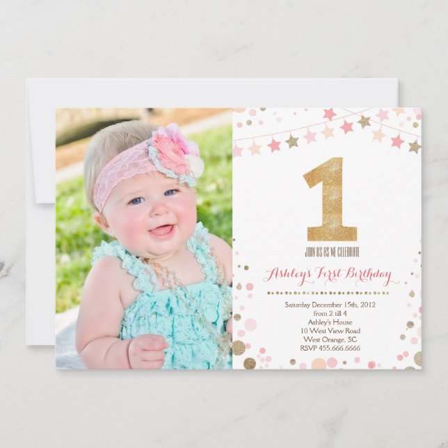 Invitation au premier anniversaire de la Parties s (Devant)