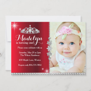 Invitation au premier anniversaire de la petite pr