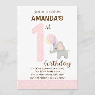 Invitation au premier anniversaire de Little Eleph