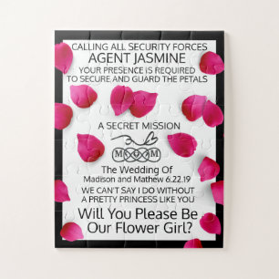 Invitation au puzzle Flower Girl