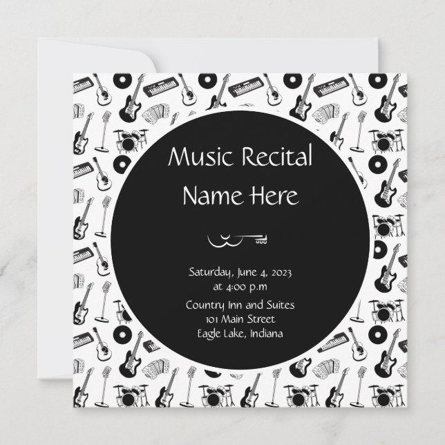 Invitation au récital de musique (Devant)