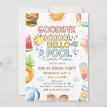 Au revoir école, bonjour piscine, fin de l'année s