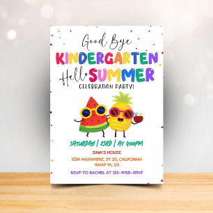 Invitation Au revoir maternelle Bonjour l'été