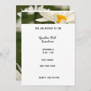 Invitation au Rose club de déjeuner du jardin