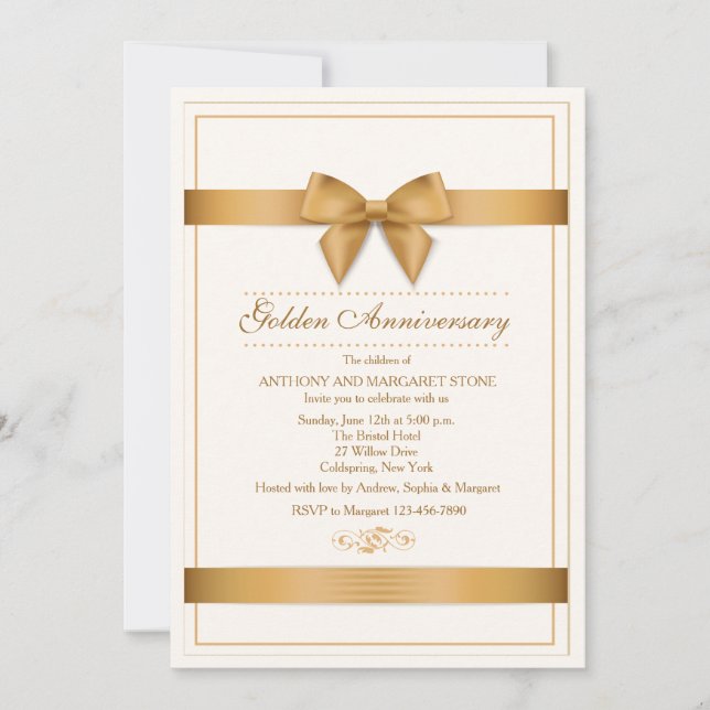 Invitation au ruban d'or (Devant)