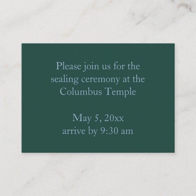 Invitation au scellement du Temple des Diamants ve (Devant)