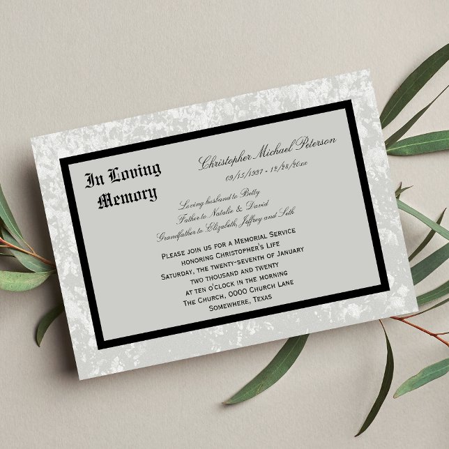 Invitation au service commémoratif — Conception cl (Créateur téléchargé)