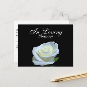 Invitation au service commémoratif funéraire noir 