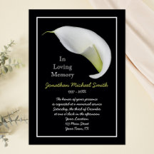 Invitation au service funèbre mémorial de la Fleur