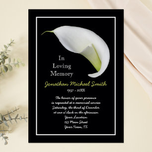 Invitation au service funèbre mémorial de la Fleur