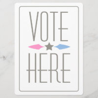 INVITATION AU SIGNE DE VOTE DE RÉVÉLATION DES SEXE